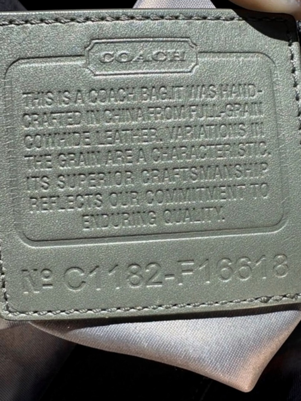 COACH Brooke Metallic Pewter Leather Hobo Shoulder Bag - Picture 11 of 11
